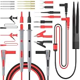 Proster Test Leads Kit 23 in 1 Test Probes for Digital Multimeter Tester with Crocodile Clips 10 Tips, Mini Spring Clips, SMD