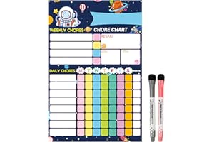 DESCONOCIDO Gráfico magnético de tareas - Tabla de tareas de borrado en seco de 11,81 x 7,87 pulgadas para nevera - Calendario con imán para nevera, tabla de tareas con 2 marcadores, tabla de tareas para Generic