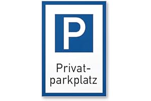 ‎KOMMA SECURITY Komma Security Privatparkplatz - Parkverbot 20 x 30 cm Hinweisschild Verbotsschild Privat Parkplatz Parkplatzschild - Warnung Autos Fahrzeuge Warnschild - Parkplatz Freihalten