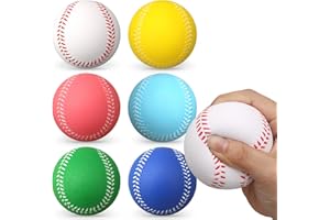 ‎DILABNDA 6 Softbälle Baseball Set für Kinder 3-5 Erwachsene, Baseballschläger für Baseball Partyzubehör Mottoparty, Stressball Paket für Handtherapie Übungen, Indoor/Outdoor Sport Spielzeug Geschenke