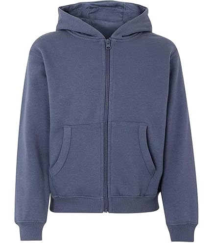 Sweat à Capuche Zippé Pour Enfant Mukua Byron – Taille 12-14 Ans, Couleur Sauge, Doux Et Chaud