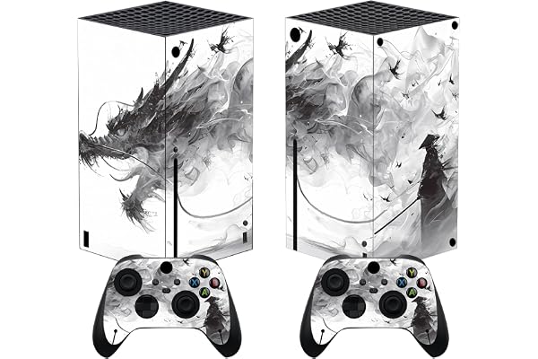 PlayVital Stickers Manette pour Xbox Series X,Autocollant Protection pour Xbox Series X Console Accessoires Skin Habillages-Dragon Mistborn