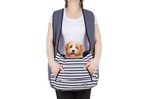 NATUYA Transportador de perro para cachorros, mochila frontal ajustable para mascotas, bolsa de viaje, almohadilla inferior, transportador de mascotas para perros pequeños, gatos, senderismo, camping