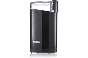 ‎KRUPS Krups F20342 Młynek do Kawy i Przypraw w Jednym, Wydajny Silnik, Zmienny Stopień Mielenia, Pojemność 75 G, Nóż Udarowy ze Stali Nierdzewnej, Nóżki Antypoślizgowe, Kolor Czarny