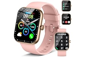 Motast Smartwatch Donna, 1.96" HD Orologio Fitness Tracker con Effettua/Risposta Chiamate, 115+ Sportive Smart Watch, Contapassi/SpO2/Sonno/Cardiofrequenzimetro, Impermeabile IP68 per Android iOS