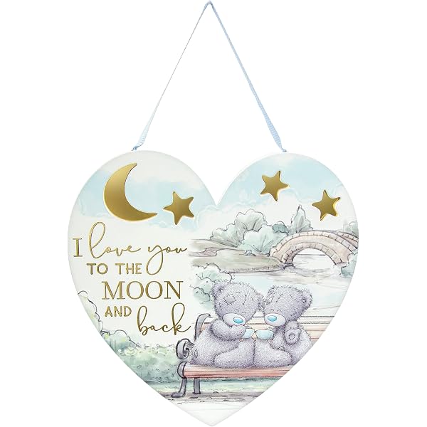 Love You To The Moon And Back Plakette Geschenk Holz Rohling Handwerk Form
