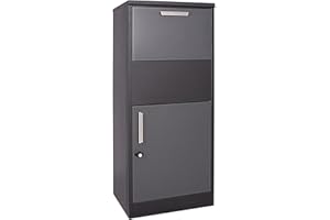 XPOTOOL Buzón para paquetería Negra 50x37,5x115cm buzón autónomo con Cerradura recepción Paquetes en casa