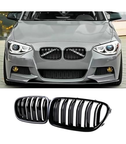 Set Doppelsteg Kühlergrill Schwarz Glanz Passt Für Den BMW 3er G20 G21 Ab 2019 Auch Fuer Kamera Abe~4