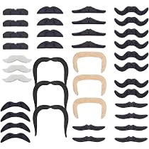 4 Paar Selbstklebende Künstliche Bärte – Lockig, In Schwarz & Braun, Für Kostümpartys, Halloween & Cosplay