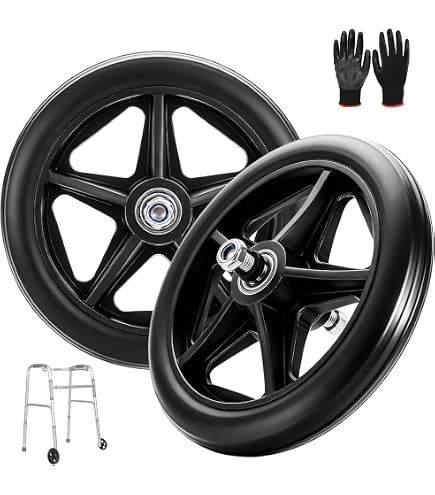 2 Ersatzräder 170mm Für Einkaufswagen & Trolleys – Kunststoff/Gummi, Einfache Selbstmontage – Für Bessere Manövrierfähigkeit