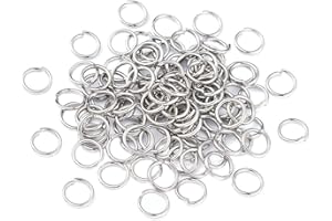 Craftdady – Lot de 2 000 anneaux ouverts en acier inoxydable de 6 mm et de 1 mm d'épaisseur pour la fabrication de bijoux