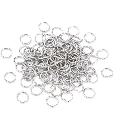 TOAOB Jump Ringe Set - 1000 Stück Edelstahl Spaltringe 4-10mm Für Schmuck