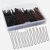 200 Pezzi Forcine per Capelli a Forma di U, 5cm e 6cm Forcine per Capelli Mollette per Capelli Invisibile con Scatola Portaog