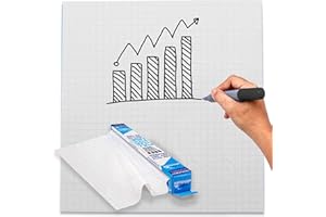 Magic Whiteboard Sheets Stick on Wall - A1 Static & Portable White Board for Wall, Window, Fridge, Glass & Doors - Easy Clean, Dry Erase Board for School & Office - 25 Small Whiteboard Squared Sheets