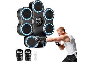 FBSPORT Music Boxing Machine, Macchina da Pugilato Parete con Bluetooth, Guantoni da Pugilato, Macchina da Boxe Musicale per Adulti e Bambini con 9 modalità e 9 velocità per Casa, Ufficio e Palestra