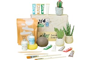 Pott'd Mini Pottery Kits | Air Dry Clay Pottery Kit for Adults | Includes Paints, Brushes, and Potters Tools | Free Online Step-by-Step Tutorial | Perfect for Beginners | Bring The Studio to Your Home