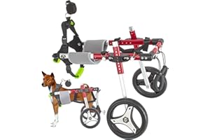 Anmas Box Dog Wheelchair, Medium Pet Dog Wheelchair, Dog Mobility Harness Wheelchair, Two Wheels Adjustable Dog Wheelchair for Hind Legs Rehabilitation