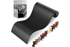 YAFLC YFALC Cuero Adhesivo Parches Polipiel 10x160cm, Reparación de Cuero Parches, Parches de Cuero Adhesivos para Sofás, Asientos de Coche, Muebles, Reparación Renovación Negro