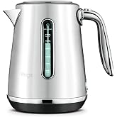 Sage Soft Top Luxe, Silent Electric Kettle, Stainless Steel | Smooth Opening Lid, Stainless Steel Construction, Dual Water Vi