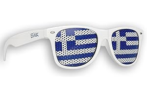 Promo Trade Fanbrille Griechenland - Greece - Ελλάς – Sonnenbrille – Brille Ελλάς – Weiß - Fan Artikel