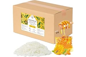 ‎VEGISHINE Weiße Bienenwachs Pastillen 4.5KG, VEGISHINE Bienenwachs Bio für Kosmetik, Kerzenwachs für die Kerzenherstellung, Reines und natürliches Bienenwachs für Hautpflege, Lippenbalsam, Polieren und Lotion
