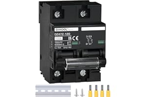 DIHOOL Interruttore di 1000VCC Solare PV Interruttore Fusibile Fotovoltaico Automatico (CC1000V,2 Pole 100A)