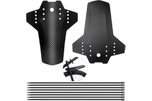 GIAK Mountain Bike Mudguards Set MTB Mudguards 2 PCS Bike Fende MTB Front and Rear Bicycle Fender Carbon Fiber Mud Guard Front and Rear Compatible for 26", 27.5", 29" Size Mountain Bike