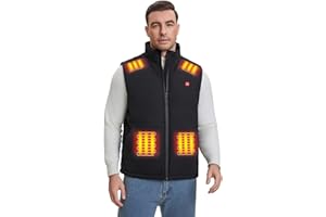 Faxpot Gilet Riscaldato per Uomo e Donna con Power Bank, Gilet Riscaldato con 3 Livelli di Temperatura, Giacca Riscaldata in Pile Elettrico Senza Maniche, 806
