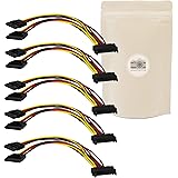 X5 Doubleur d'alimentation Sata Cable Flexible 20cm Cable Répartiteur pour PC ATX Mini ATX Micro ATX 1 Male vers 2 Femelles -