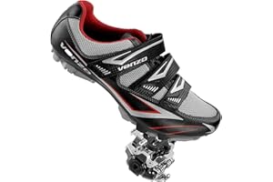 Venzo Mountain Men's Bike Bicycle Cycling Compatible with Shimano SPD Shoes + Pedals & Cleats - Good for Indoor Cycle, Off Road, MTB Package