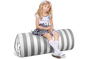 AOOHA Stuffed Animal Storage Bean Bag for Kids,Large Space Bean Bag Cover for Boys and Girls,Kids Foldable Chair Cover with Zipper,Premium Canvas for Organize,Sit,Play,Box