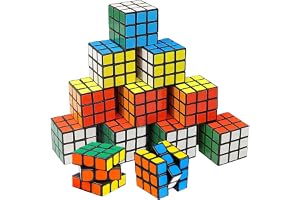 Mini magisk kub set, 12 stycken barn magisk kub 3 x 3 cm Magic Cube | Hjärnträningsleksak, flexibla händer, träning med tålamod Rubiks kub för flickor pojkar och barn