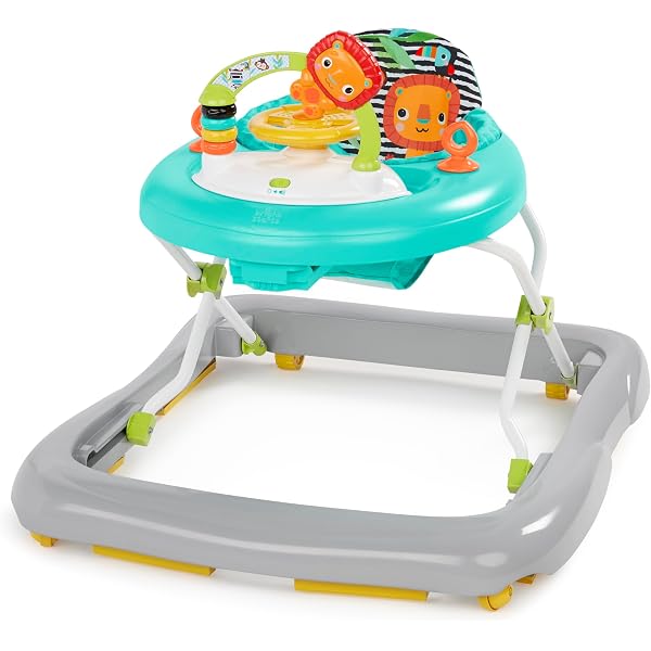 Trotteur Bébé Baninni Miro Avec Plateau D'activités - Réglable En Hauteur, Pliable, Jusqu'à 12 Kg, Gris