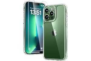 TAURI 3 in 1 iPhone 13 Pro Max 6.7" Case with 2 Pieces of Tempered Glass Screen Protector, Compatible with MagSafe, Military Standard Protection, Anti-Yellowing, Shockproof, Magnetic, Clear