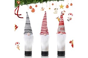 HUAHUANGHUI Cubierta de botella de vino de Navidad,Cubiertas de Botellas navideñas,Botella Decoración Navideña,Vino Cubierta de Botella ,fundas para botellas de vino de Navidad ,Navidad Botella Vino Bolsa (3C, 3)