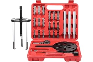 HSEAMALL Juego de 21 extractores de rodamientos, extractor de rodamientos de agujero interior, herramienta de extracción de rodamientos de 3 mordazas, extractor de engranajes de desmontaje de