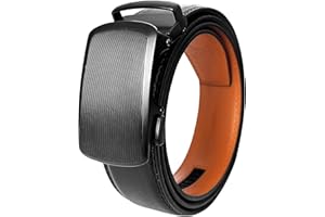 GOODSALEOK BLISSION Cinturon Sin Agujeros Hombre CinturóN De Cuero Con Trinquete AutomáTico Para Traje De Negocios