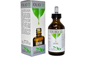 PHARMA COMPLEX Olio 31 Alle Erbe 100% Naturale Originale Puro, Balsamico Profumato Pino Eucalipto Per Massaggi Aromaterapia, Calma Raffreddore Dolori Articolari, Ipoallergenico Senza Parabeni (1 X 100 ML)