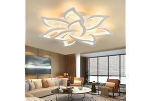 Sky angle LED Deckenleuchte Dimmbar,Wohnzimmerlampe mit Fernbedienung,Schlafzimmer Deckenlampe moderne Deckenbeleuchtung Deckenbeleuchtung,Dimming 10 heads/Ø85cm/90W