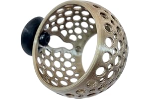 byMazy Cave Lounge, Hideout Fish Tank Ornament with Suction Cup for Betta, Fish and Shrimp to Swim-Through, Hide, Rest - Aquarium Decoration with Plant Holder (Bronze, Small)