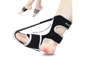 Plantarelief Plantar Fasciitis Night Splint: Upgraded Plantar Fasciitis Relief Brace with Arch Support Women Men - Treatment for Plantar Fasciitis, Achilles Tendonitis, Foot Drop and Heel Pain - Black