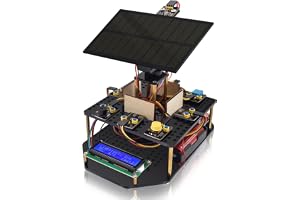 KEYESTUDIO Gör-det-själv solspårning elektronisk kit för Arduino UNO, temperatur- och fuktighetssensor, BH1750 ljussensor etc. Educational Programing gåva för tonåringar vuxna