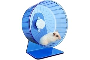 TIELISHOR Super Silent Hamster Exercise Wheels,Silent Hamster Wheel,Adjustable Stand Hamsters Exercise Wheels,Quiet Rat Wheel,Quiet Running Wheel for Dwarf,Hamsters and Other Small Animals (Φ 5.5 inch, Blue)