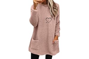 FANNYFUNY Felpa Pesante Donna Felpa Calda Donna Tuta Donna Pile Invernale Caldo Felpa Teddy Felpa Pile Donna Invernale Felpa Casa Donna Pile Orsetto Donna