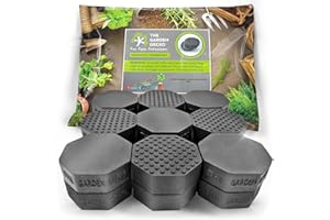 The Garden Gecko Invisible Pot feet for outdoor plant pots and flowers solid rubber pot risers with enhanced non-slip surface grip | 20 PACK | OCTAGON | FROSTED MATTE