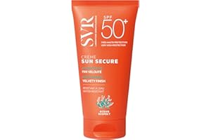 SVR - Sun Secure Crème SPF50+ - Crème solaire hydratante fini invisible – Très haute protection UVA, UVB, infrarouge & lumière visible – Peaux normales à sèches – Niacinamide, Vitamine E – 50 ml