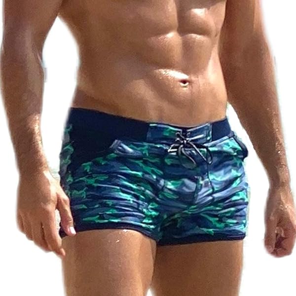 Square Leg Swimsuit Reddit Lovskoo Men's Solid Low Waist Swimsuits Swim Boxers Briefs Square Cut Bathing Suits Lace Up Beach Swimwear Gray M Tadlee Swimsuit Men