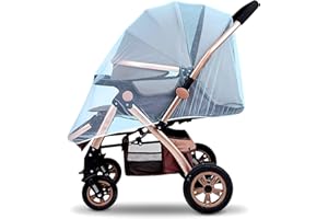 CUIDONGSHENG Mosquitera Carrito Bebe Universal, Mosquitera Carro Bebe, Mosquitera para Cochecitos, Mosquitera Bebé Silla de Paseo y Cuna de Viaje Resistente, para Capazo,Silla de Paseo (Azul)