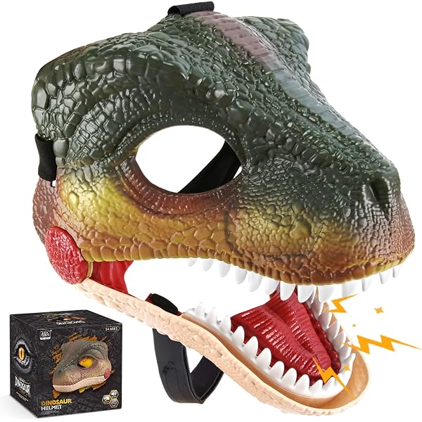 Le Monde d'après Masque de Dinosaure avec Mâchoire Mobile, Déguisement avec Détails Réalistes,Jouet Enfant, Dès 4 ans - Maison Le Monde d'après Masque de Dinosaure avec Mâchoire Mobile, Déguisement avec Détails Réalistes,Jouet Enfant, Dès 4 ans - Maison