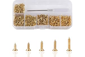 Roosea 1000 Pzs M2 tornillos pequeños para madera 5/6/7/8/10 mm tornillos autorroscantes cruzados de cabeza plana para cajón de casa de muñecas con bisagras
